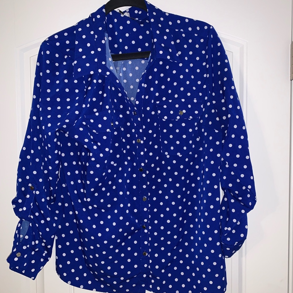 Polka dot button up